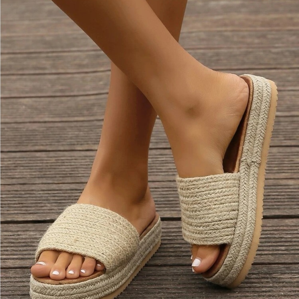 NEW Espadrilles platform slide sandals
